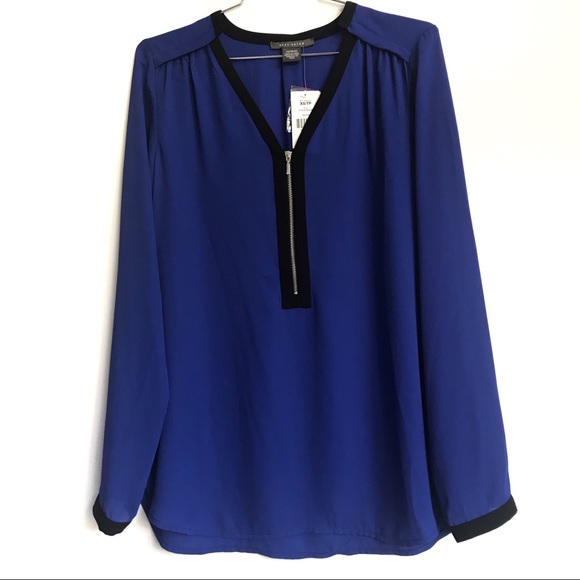Tops - GORGEOUS ROYAL BLUE CHIFFON TOP